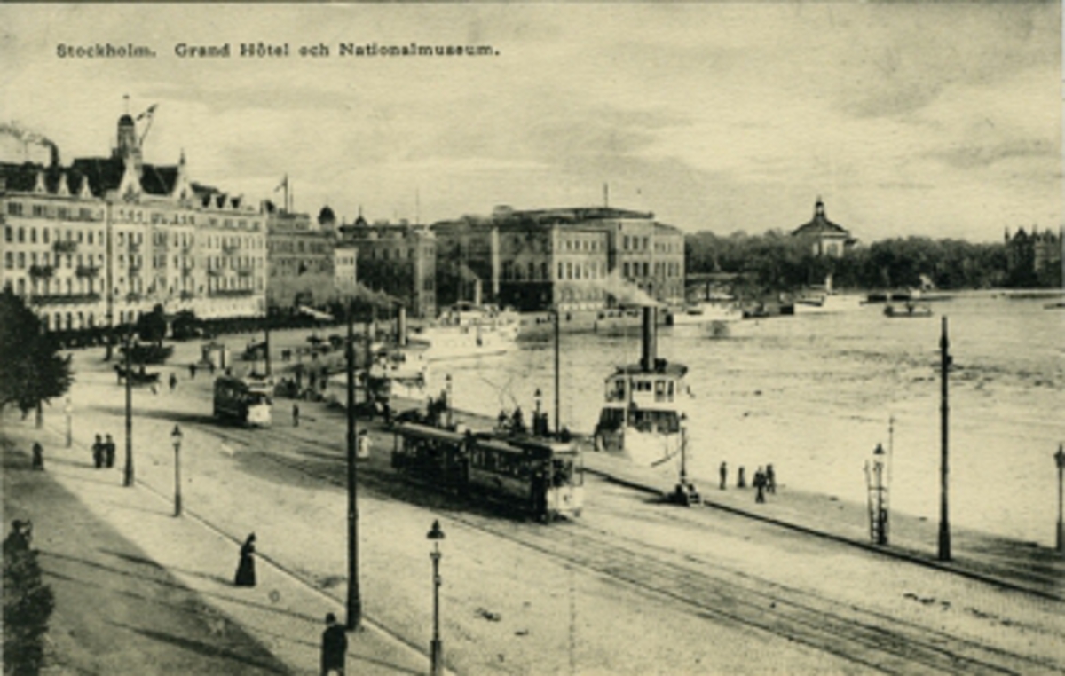 Stockholm Grand Hotel Och Nationalmuseum Cr 8744 C N S Lj Sthlm Sjohistoriska Museet Digitaltmuseum